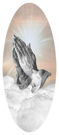 DA18 103 BZ Praying Hands Clouds Bronze